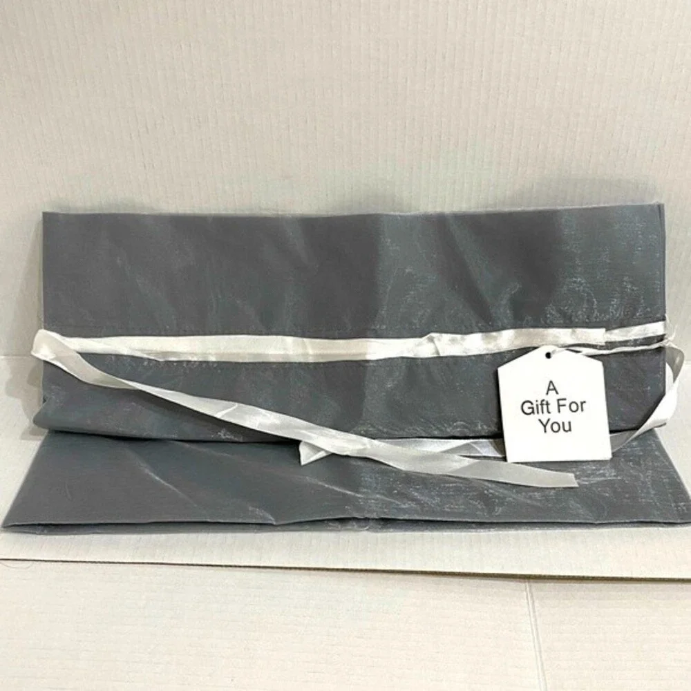 Large Gray Mesh Gift Bag